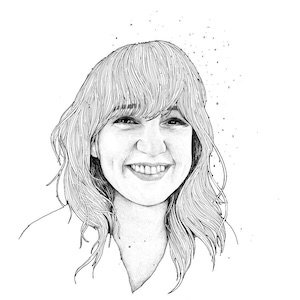 Illustrated portrait of Zeynep Tufekci by Katia Sobolski